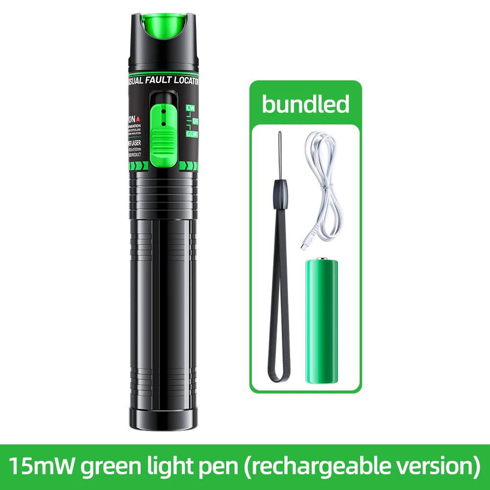 Rechargeable Fiber Optic Green VFL, Visual Fault Locator 15MW/30MW/50MW/80MW/100