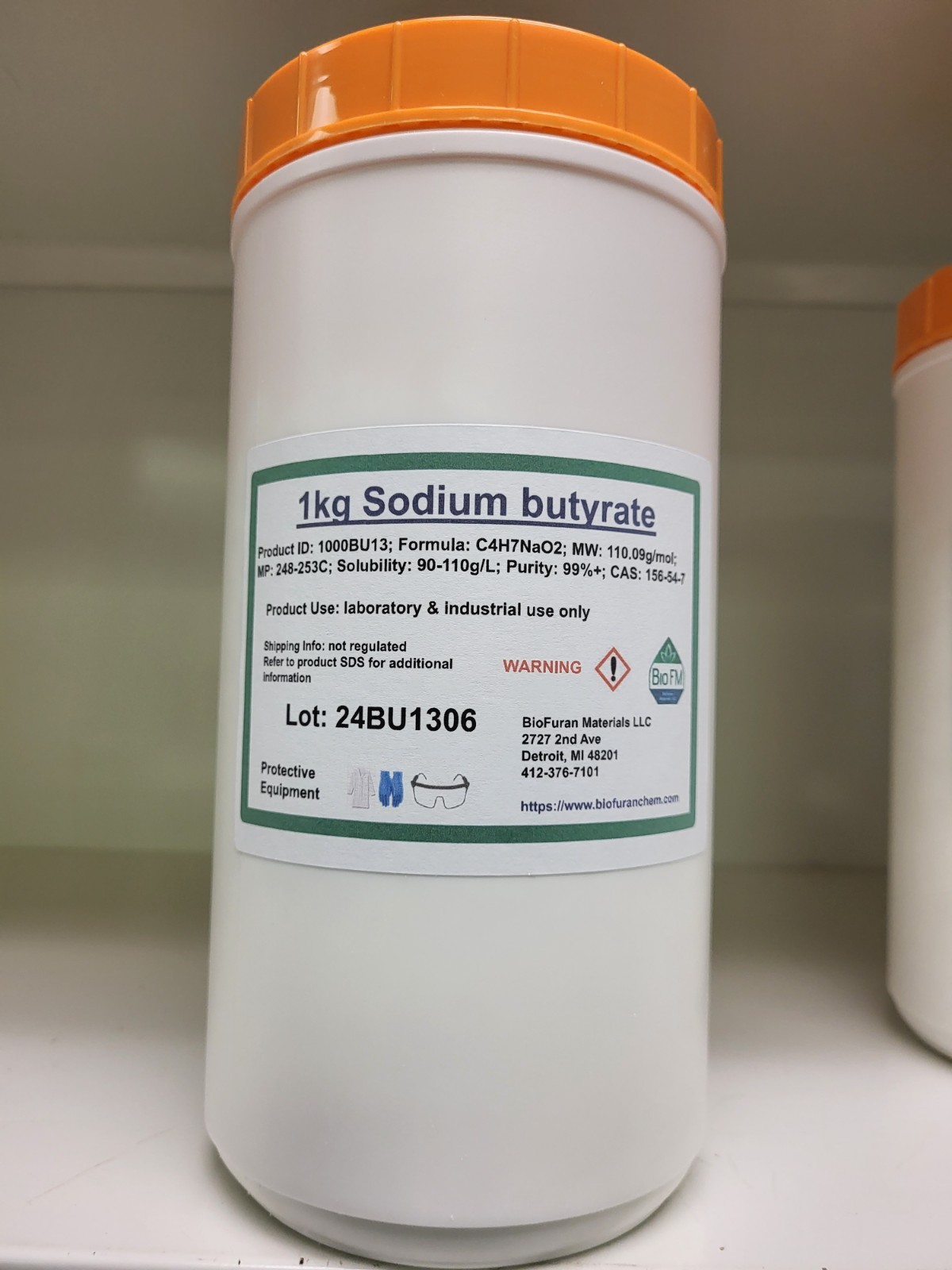 Sodium butyrate, CAS 156-54-7