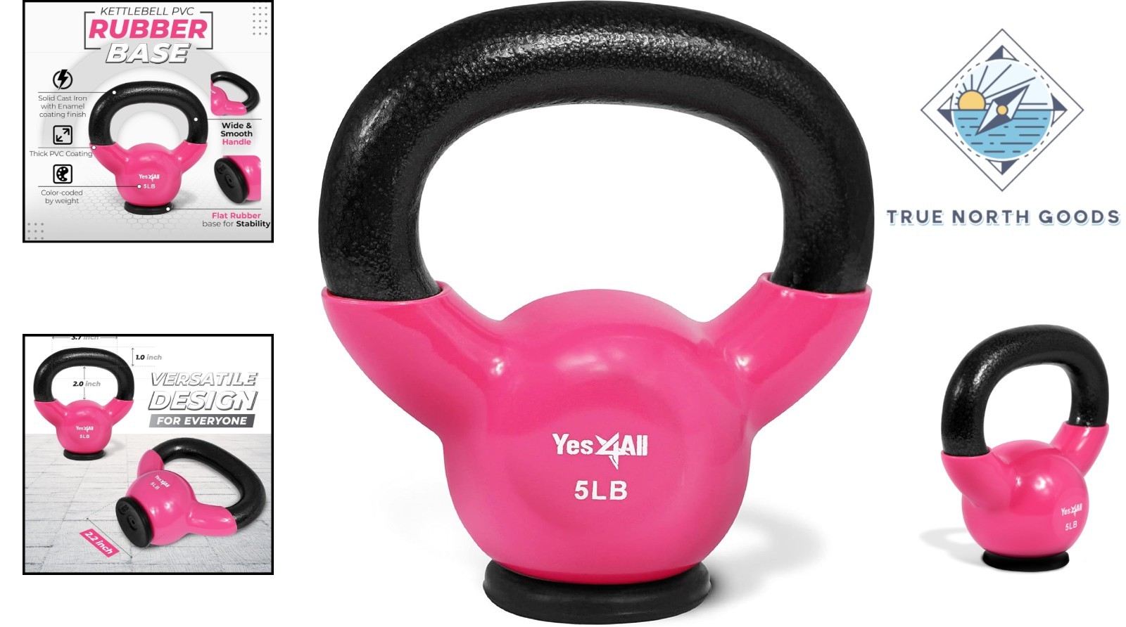 Versatile Kettlebell Set with Wide Grip Handle 5-65 lbs - Ultimate Fitness