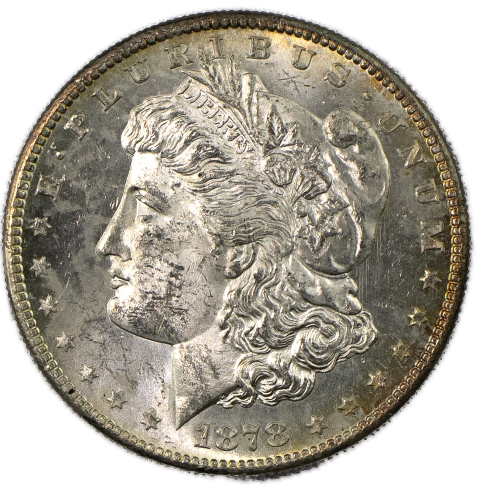 1878 S San Francisco Morgan Silver Dollar $1 Brilliant Uncirculated BU+