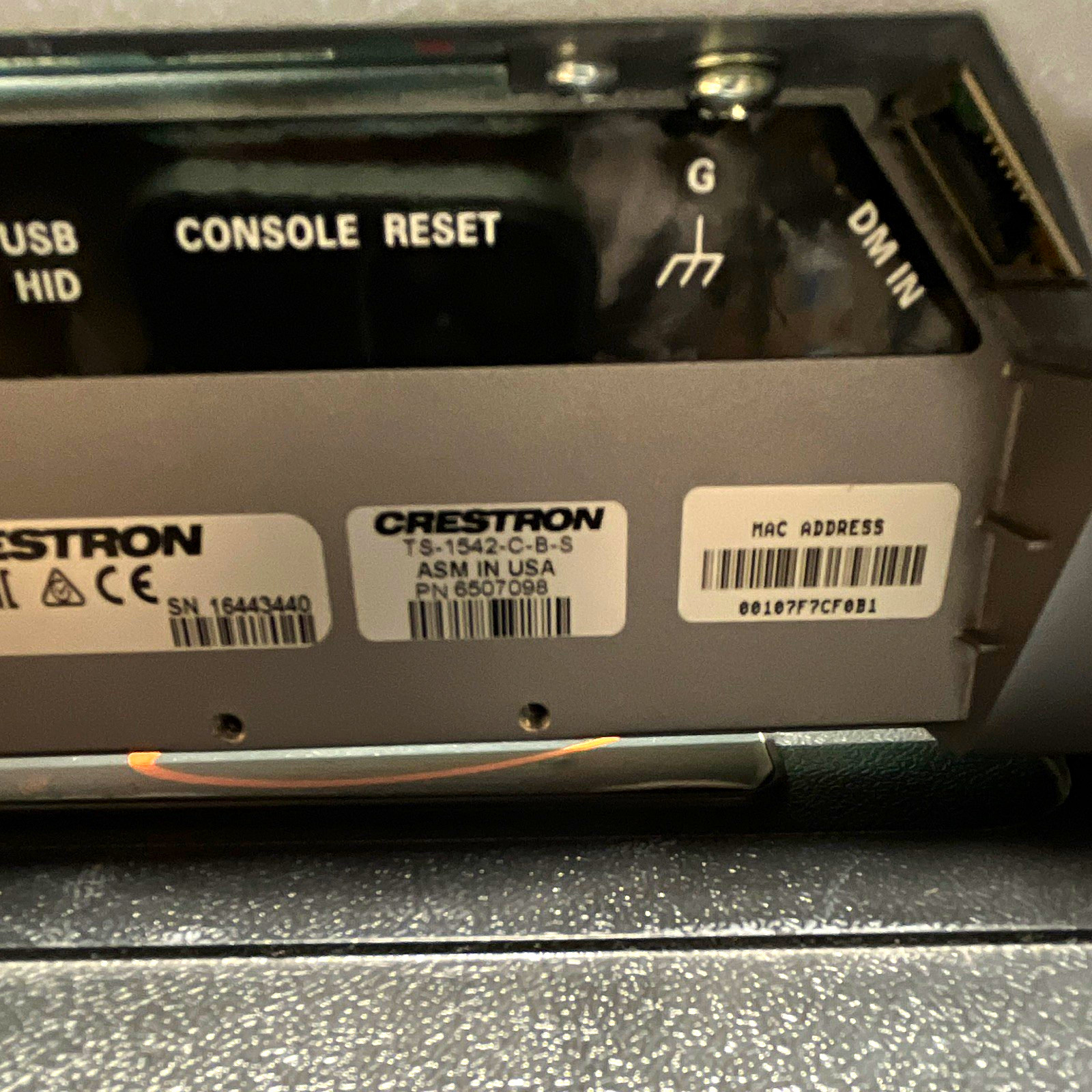 Crestron TS-1542-C-B-S Video Conferencing Touch Screen Panel USB HID 6507098