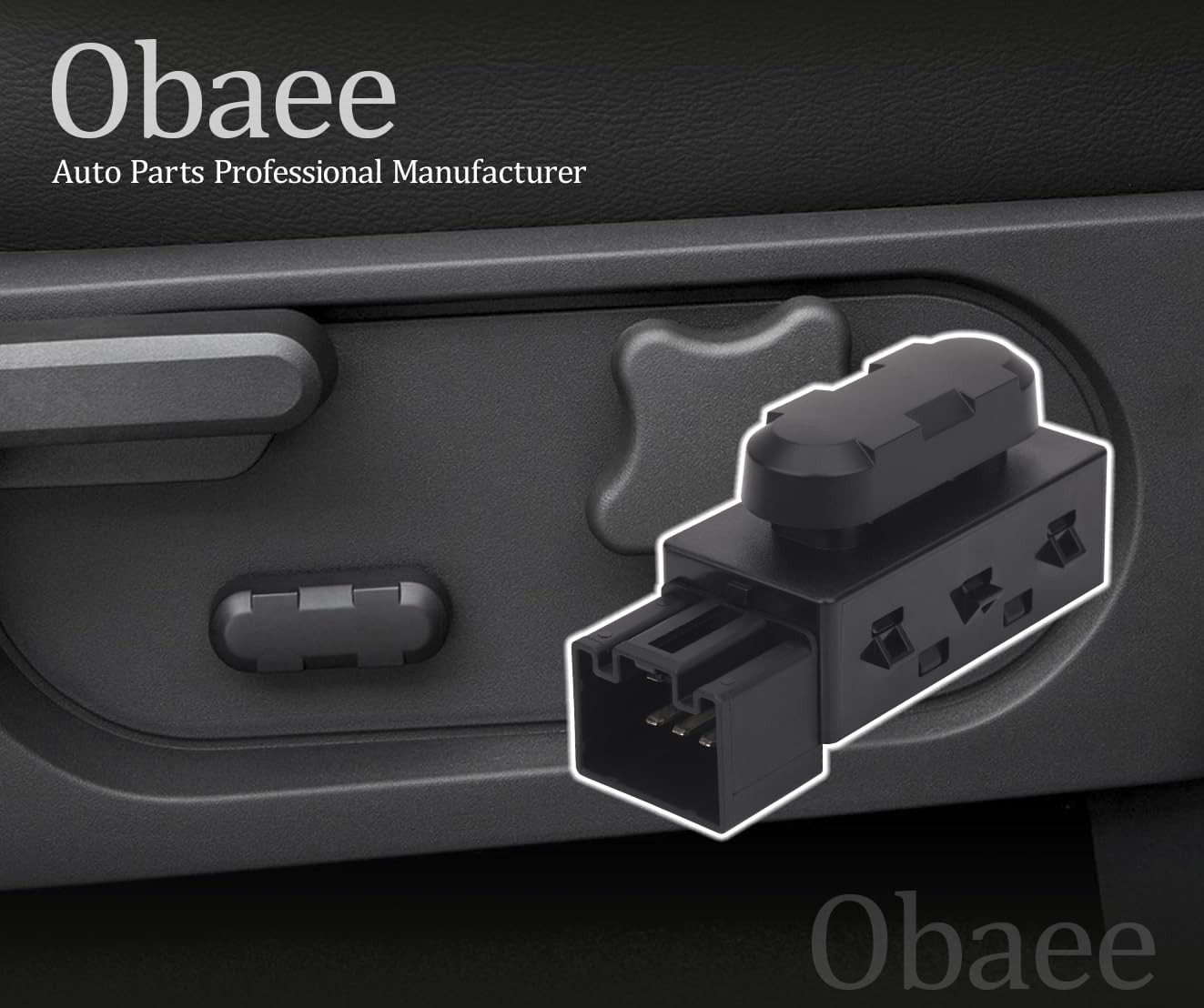 Obaee 6 Way Power Seat Adjustment Switch Driver Side Passenger Black