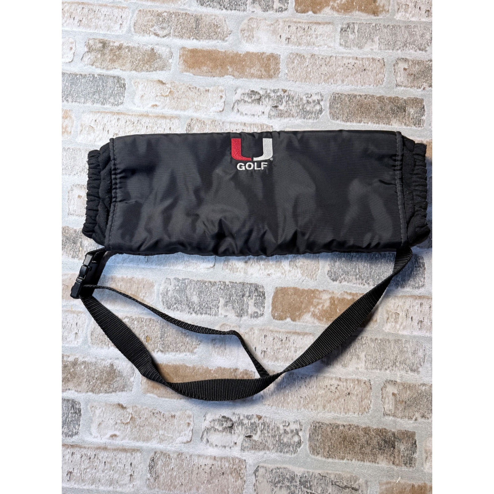 Golf Hand Warmer Muff Black Fleece Lined
