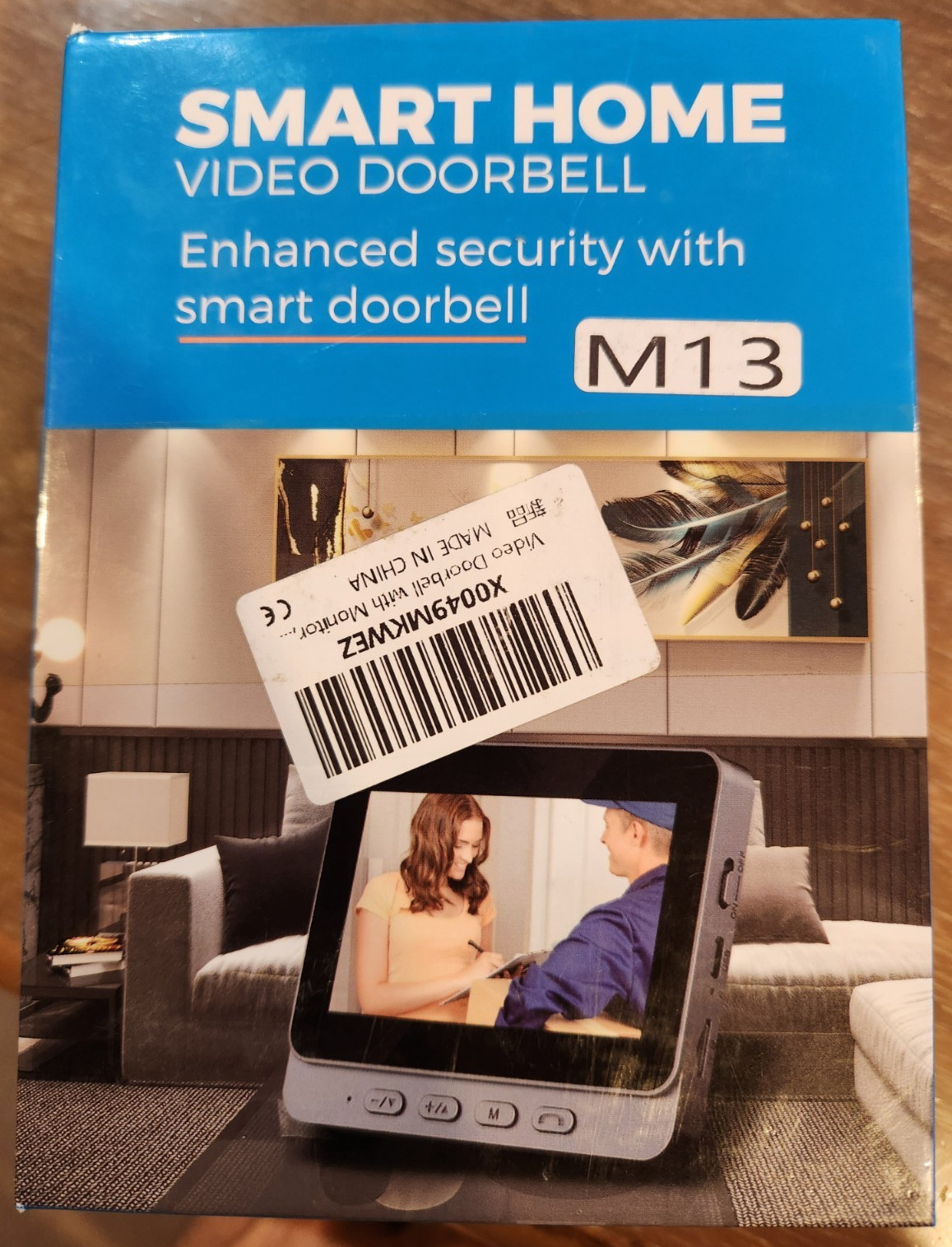 Yunseity Video Doorbell with Monitor, HD 1080P 2.4G Doorbell, 170° Wide Angle