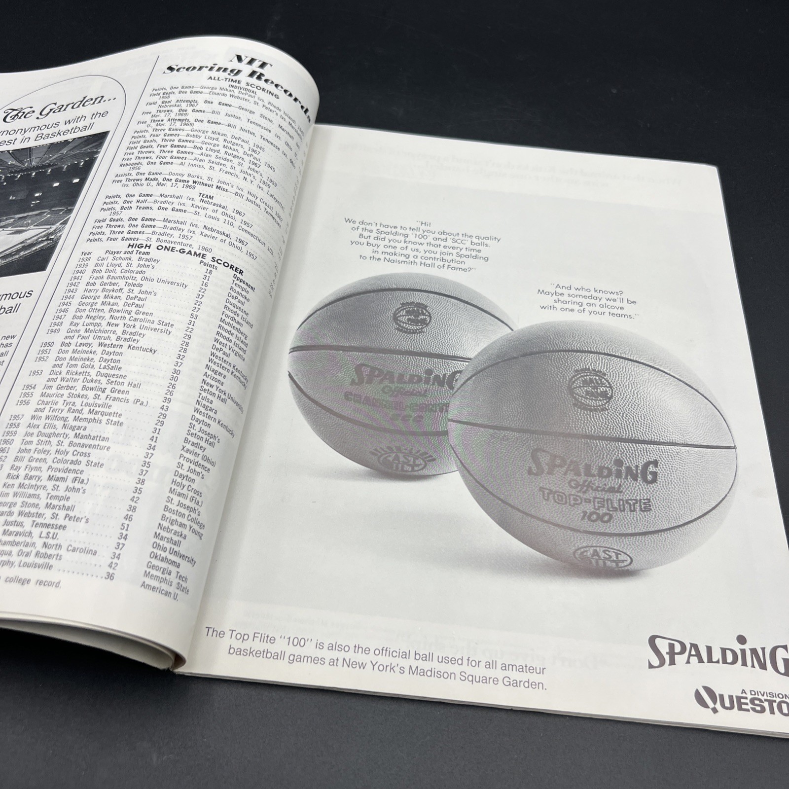 1974 NIT Tournament Program Madison Square Garden NCAA 37th Annual