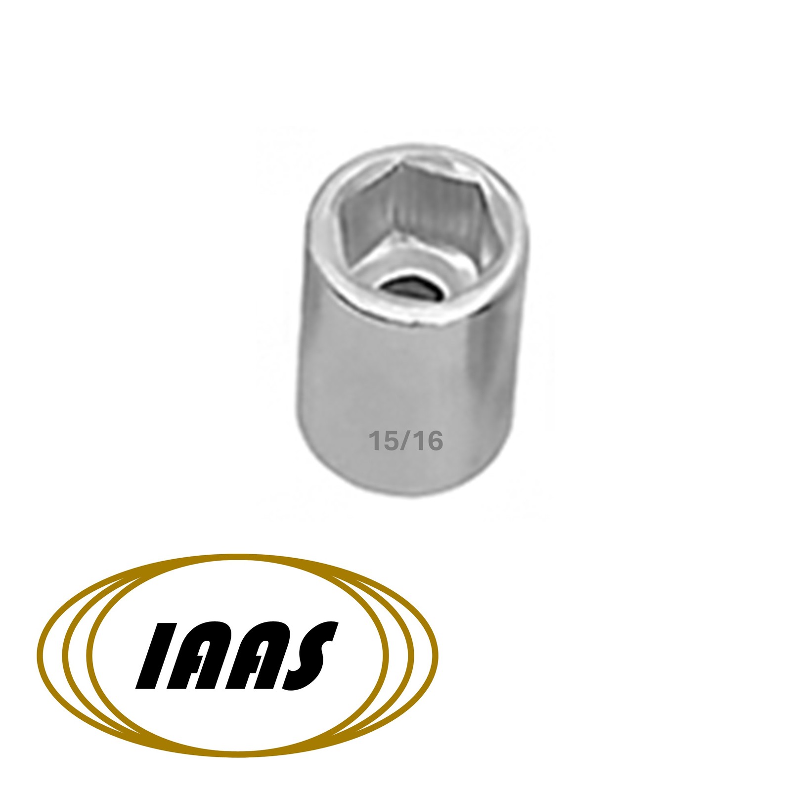 15/16" x 3/4 in Drive / Chrome Plated / Drop Forged / 6 Point Socket by IAAS