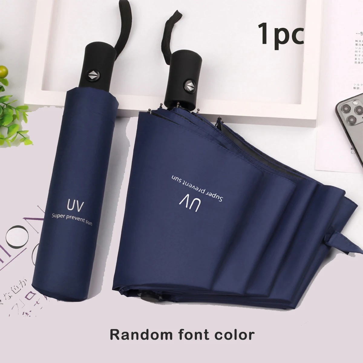 Windproof Protection Travel UV Super Prevent Sun Umbrella Folding Automatic