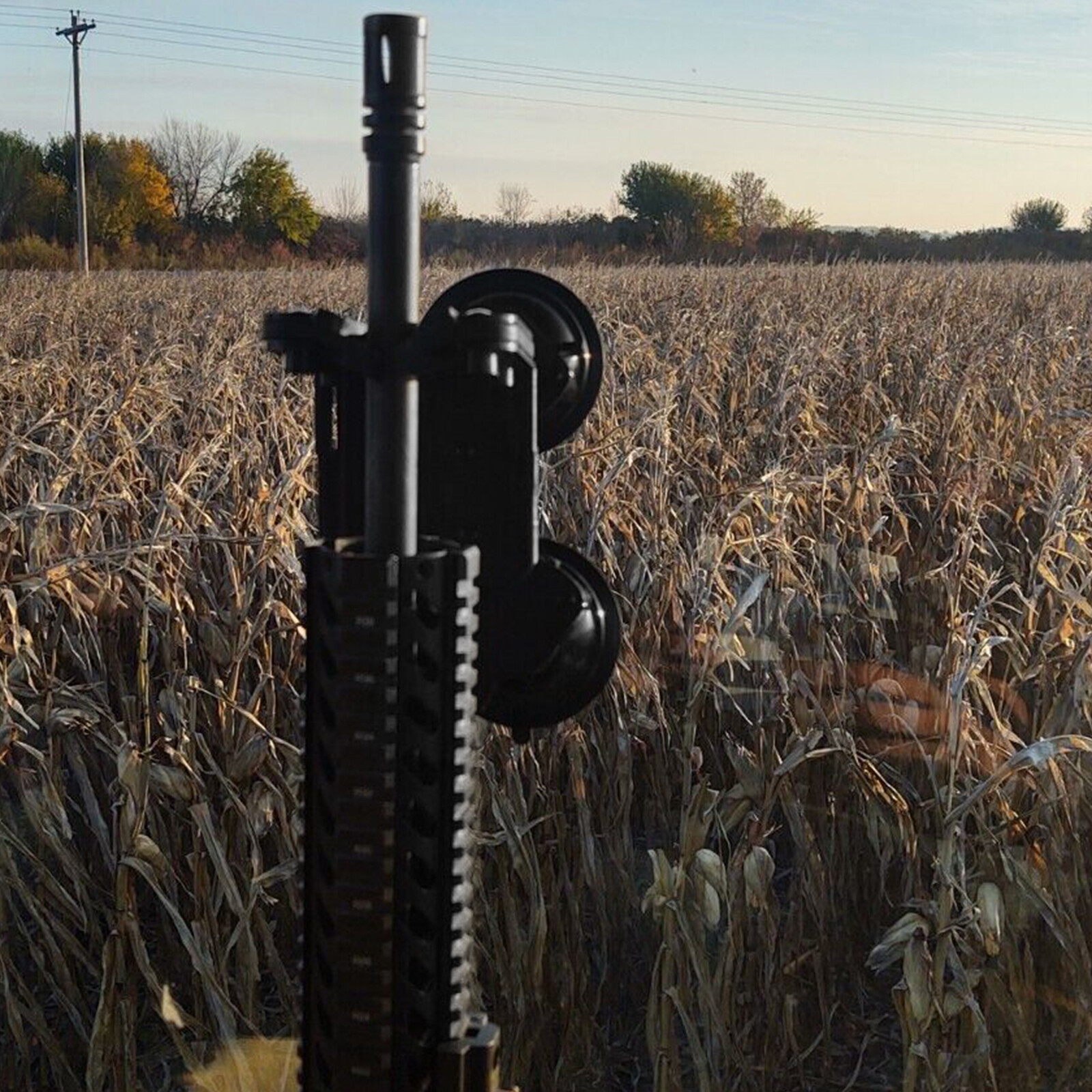 Adjustable Gun Holder For Tractor Truck UTV Suction Cup Mount For Windshield
