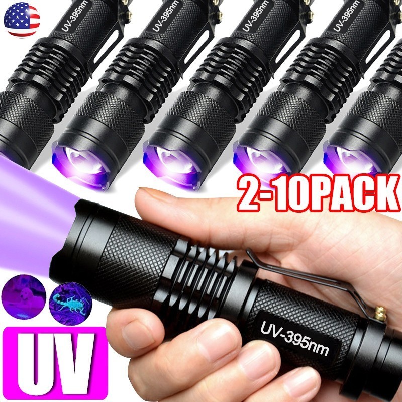 10X UV Ultra Violet LED Flashlight Blacklight Light 395 NM Inspection Lamp Torch