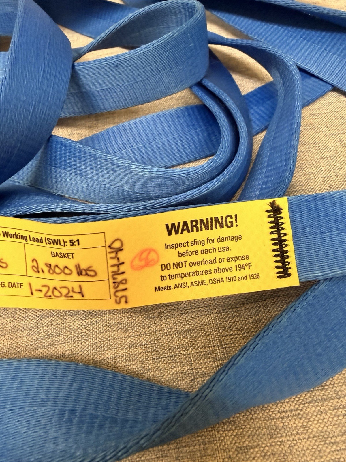 yates gear nylon sling Anchor Loop 10’