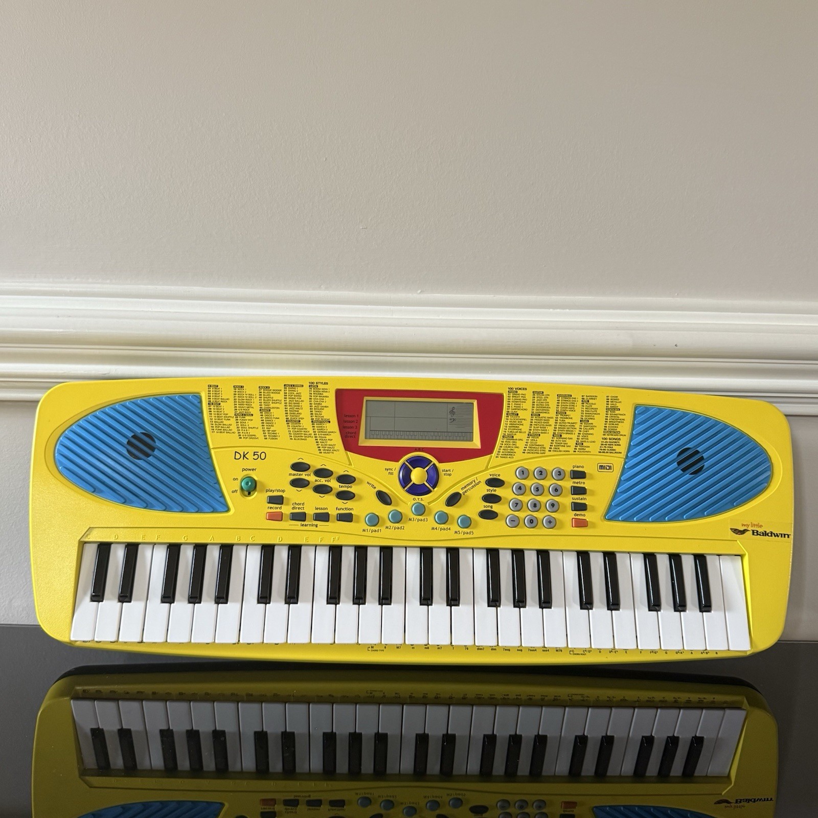 Vintage Baldwin Dk-50 Portable Keyboard Lessons Synth Rhythm 49 Key MIDI Rare 👀