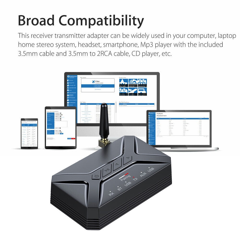DC 5V RCA/AUX/USB Bluetooth Transmitter Receiver Stereo Audio Adapter Universal