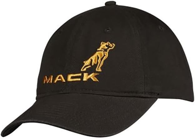 Mack Trucks Black & Gold Unstructured Hat with Buckle Closure