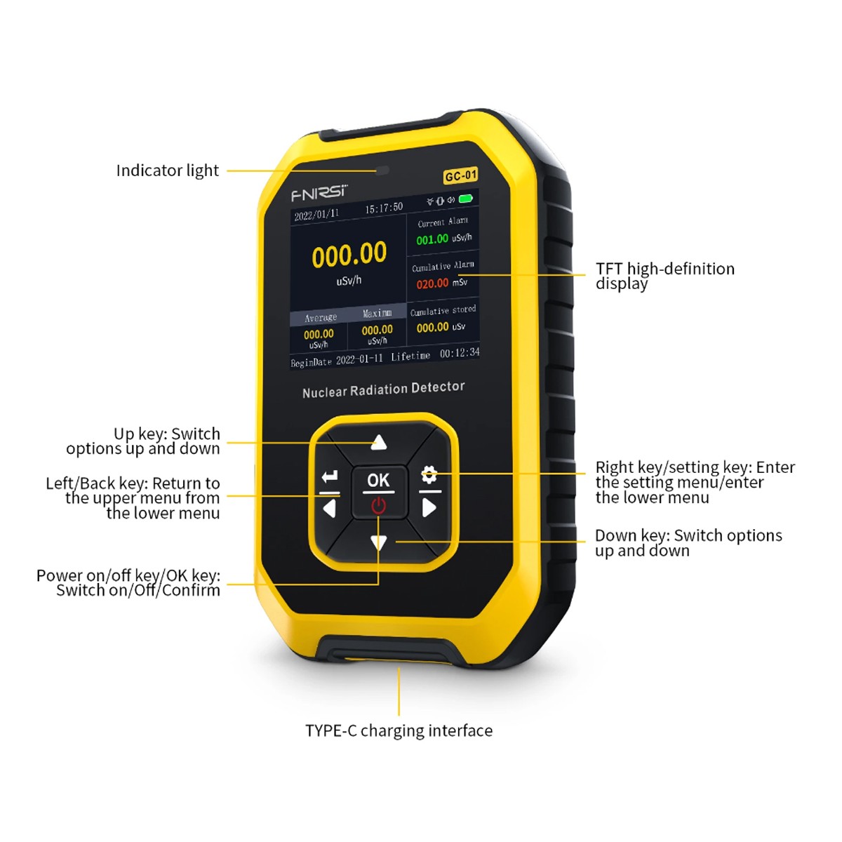 Digital *LCD Geiger Counter Nuclear Radiation Detector β γ X-Ray Test Meter Tool