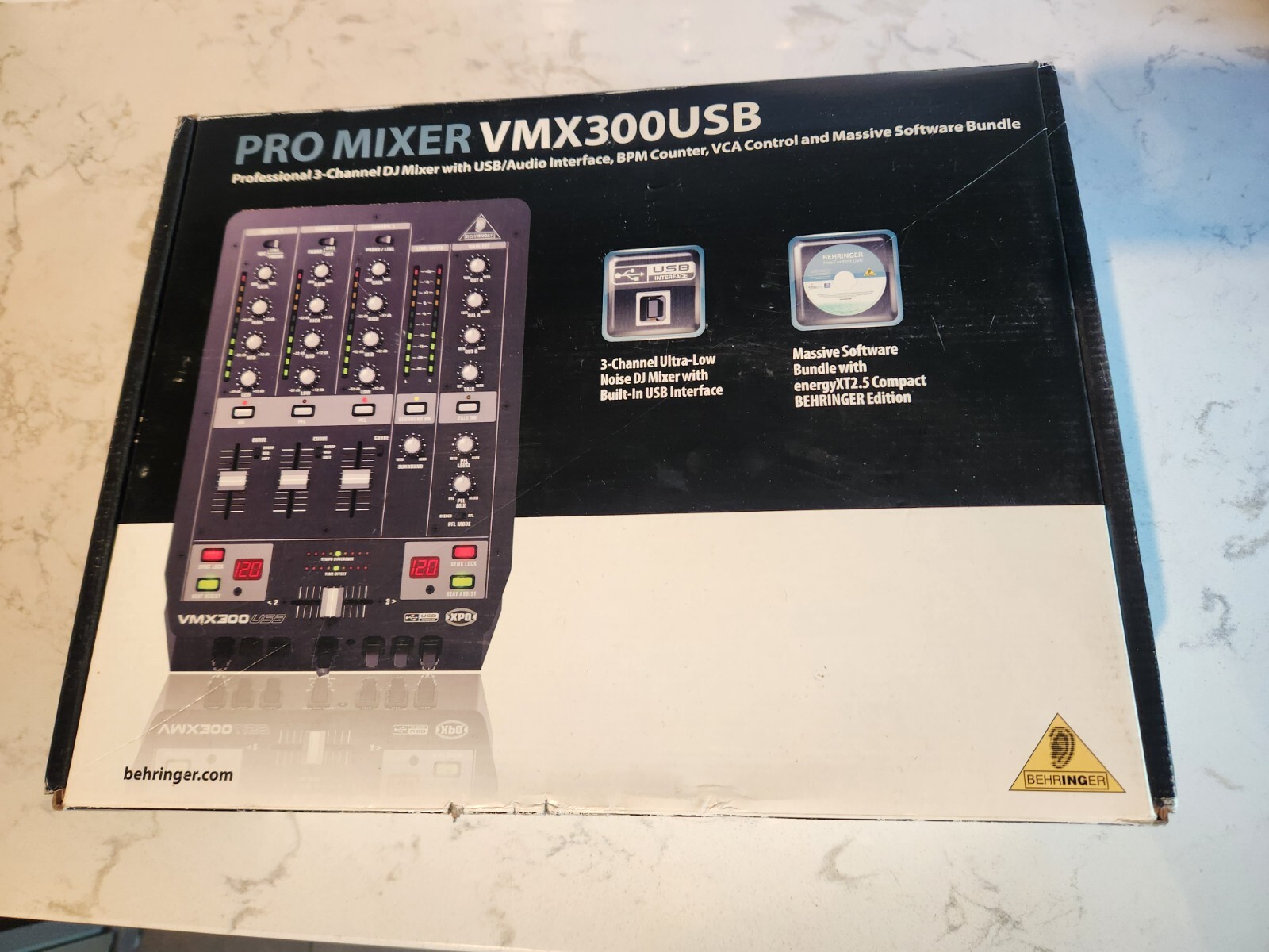 SUPERB UNUSED Pro Mixer VMX300USB 3 Channel DJ Mixer! W/Box! FREE SHIPPING!!!