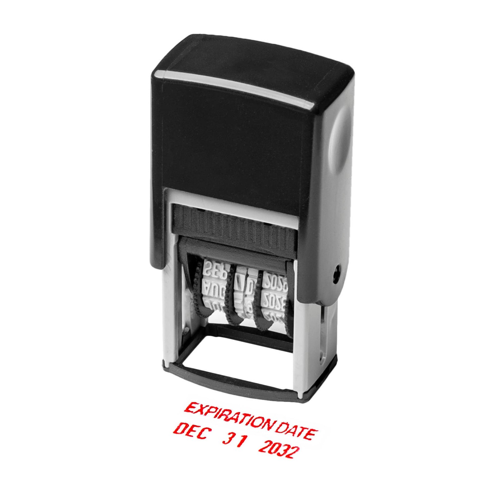 Self Inking Rubber Stamp, Phrase with Date Stamp, Refillable Office Supply Bu...