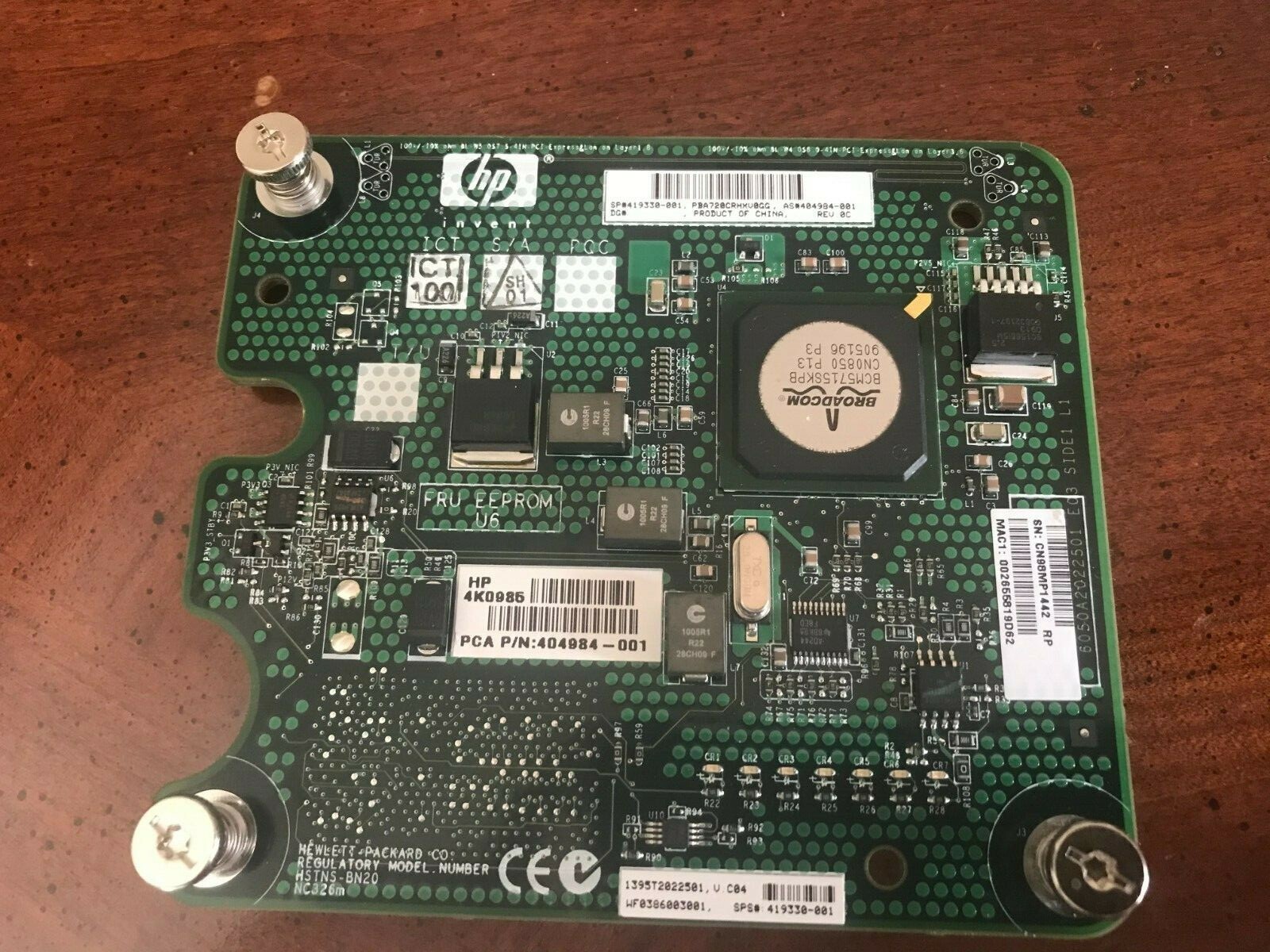 PCIe Dual Port 1GB mezzanine 5715 NIC (404984-001 419330-001) For c-Class Blade