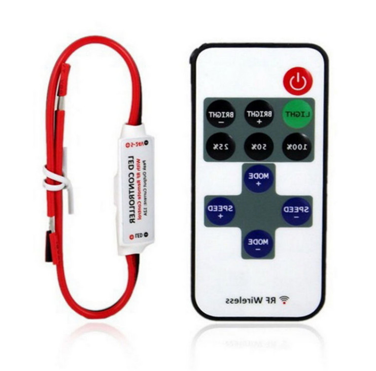 12V RF Wireless Remote Switch Controller Dimmer for Mini LED Strip Light NF