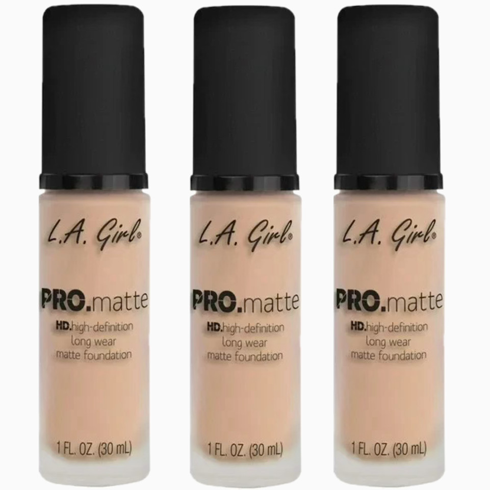 L.A. Girl Pro.Matte Foundation - GLM715 Porcelain - 3 PACK