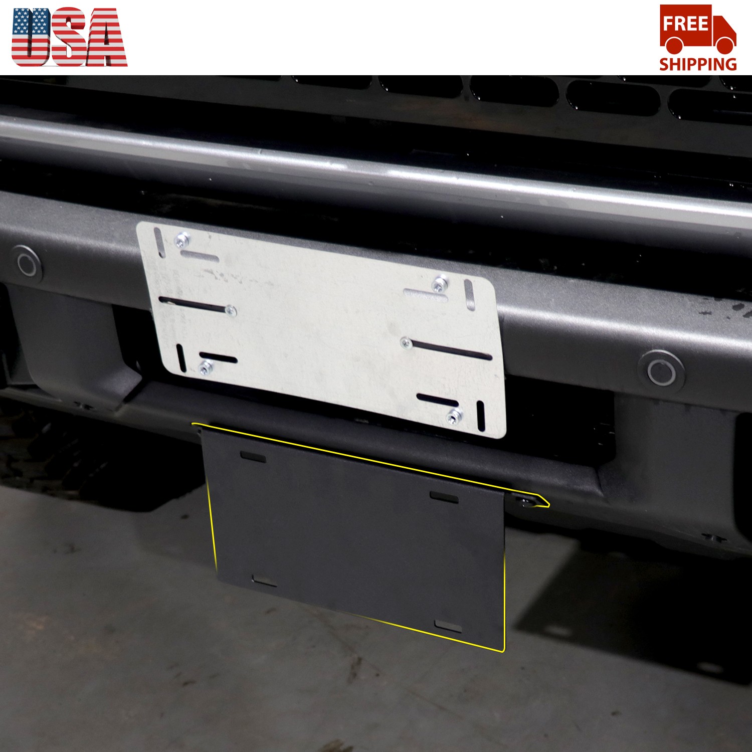 Front License Plate Licence Holder Base Bracket Panel For Ford Bronco 2021-2023
