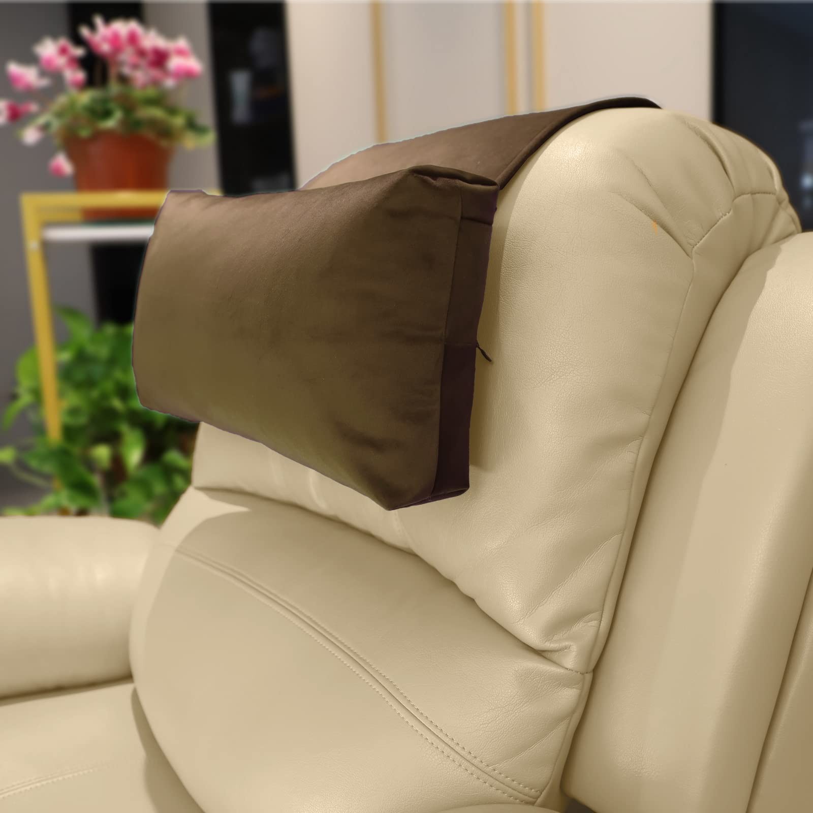 Recliner Head Pillow 23" X 15.7" X 4.3" - Adjustable Neck Support for Pain