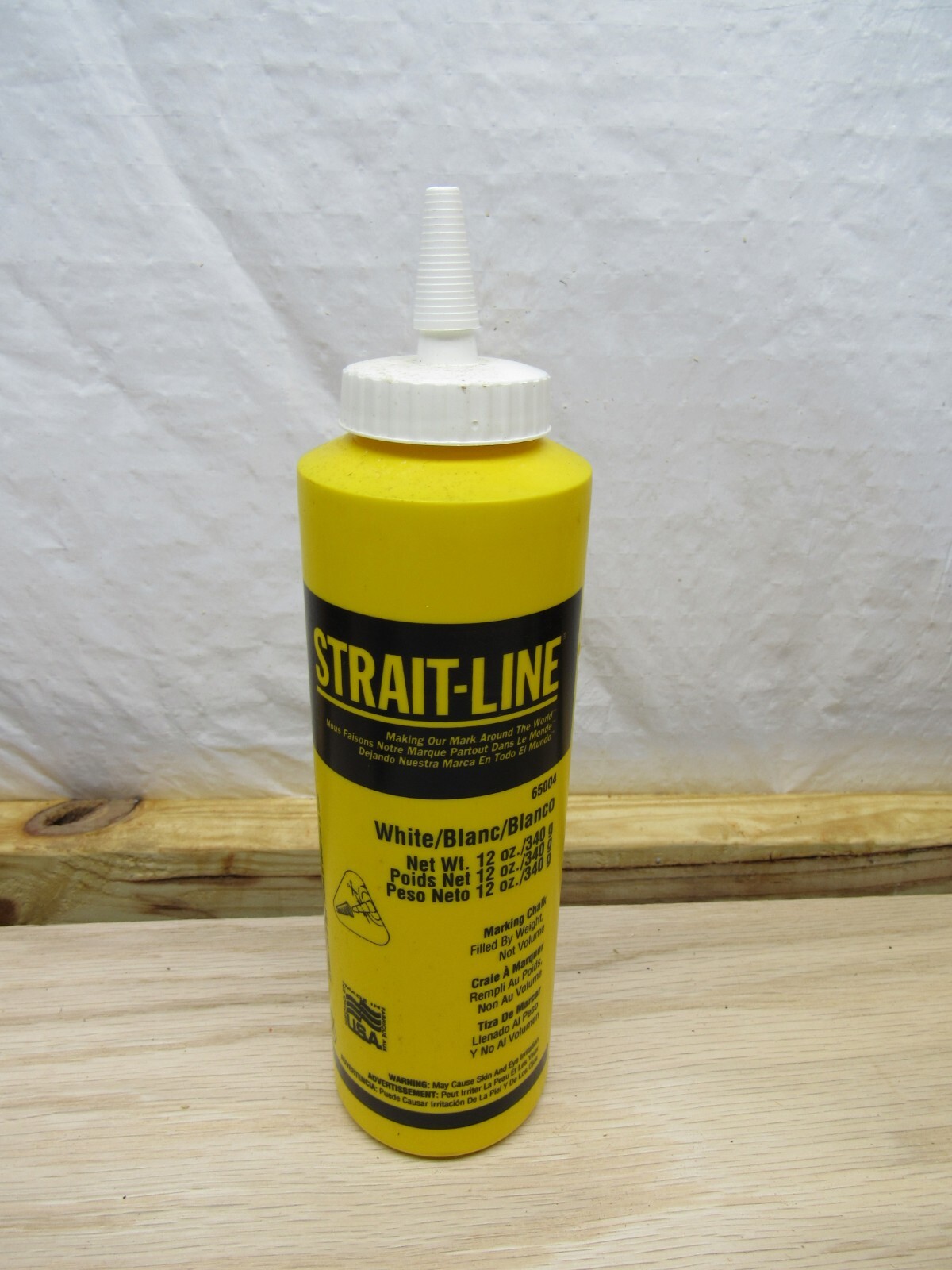 AMERICAN TOOL STRAIT-LINE WHITE/BLANC/BLANCO MARKING CHALK (6-12 oz Bottles)