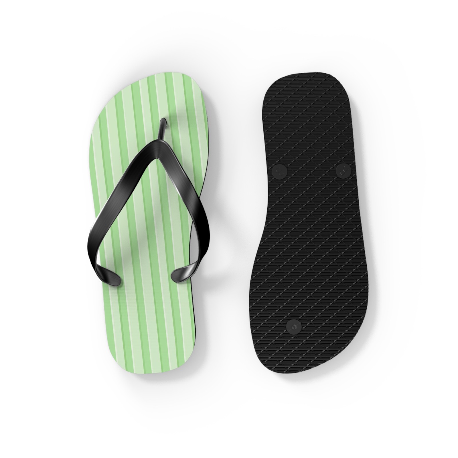 Mint Green Stripes Flip Flops – Beach Sandals