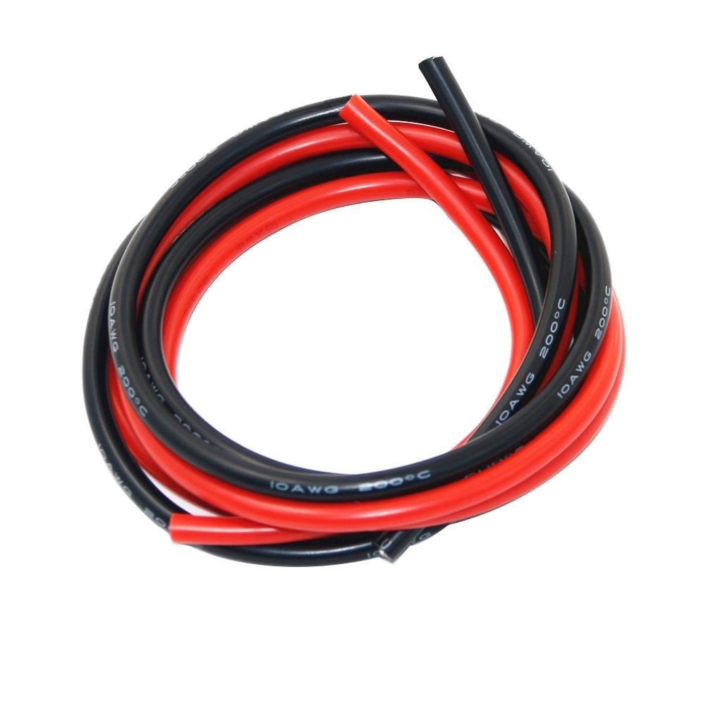 10 silicone wire red 10ft and black 10ft, Silicone Wire Red Black