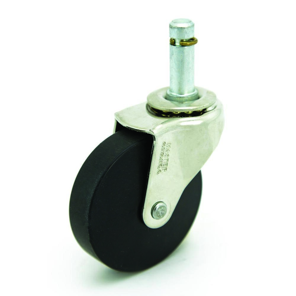 Mercury Carpet Casters, 3/8" Dia. x 1" Long Stem, 4/Set