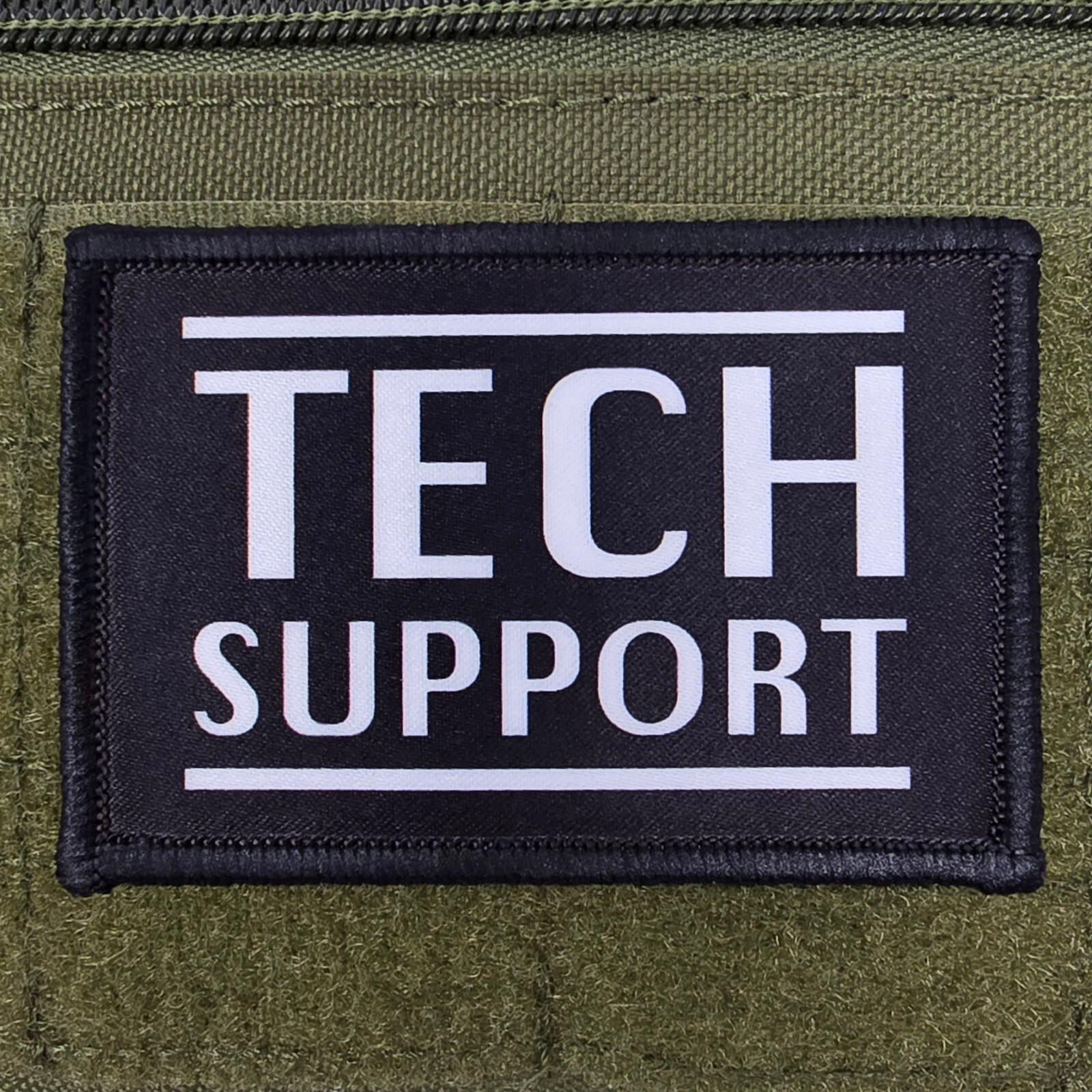 Tech Support Patch Musk Moral Tactical Military Army USA Flag Hook & Loop 2x3