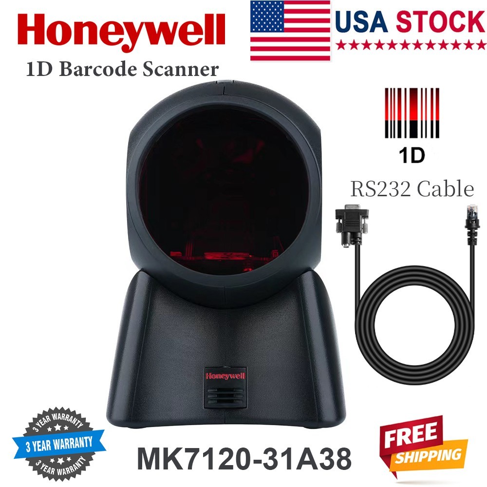Honeywell Orbit MK7120-31A38 1D Omnidirectional Laser Barcode Scanner RS232 Kit