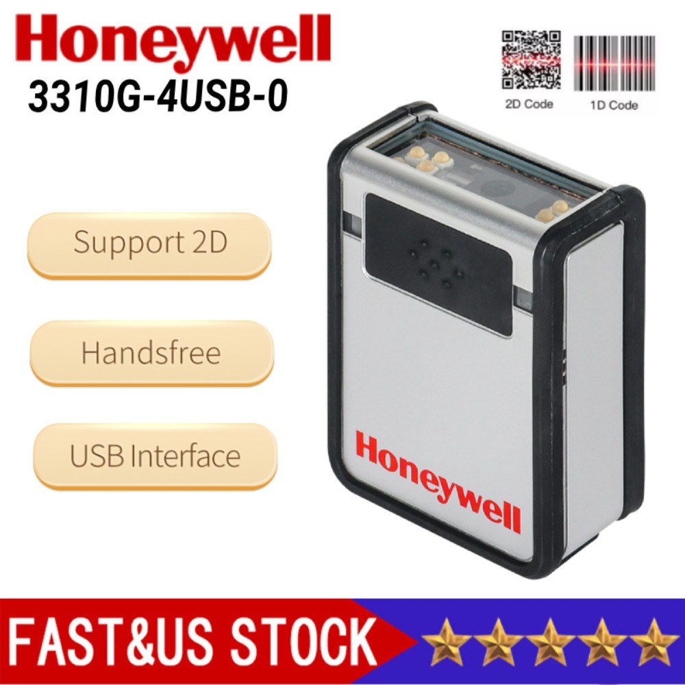 Honeywell Vuquest 3310G-4USB-0 1D 2D Barcode Scanner Hands-Free with USB Cable