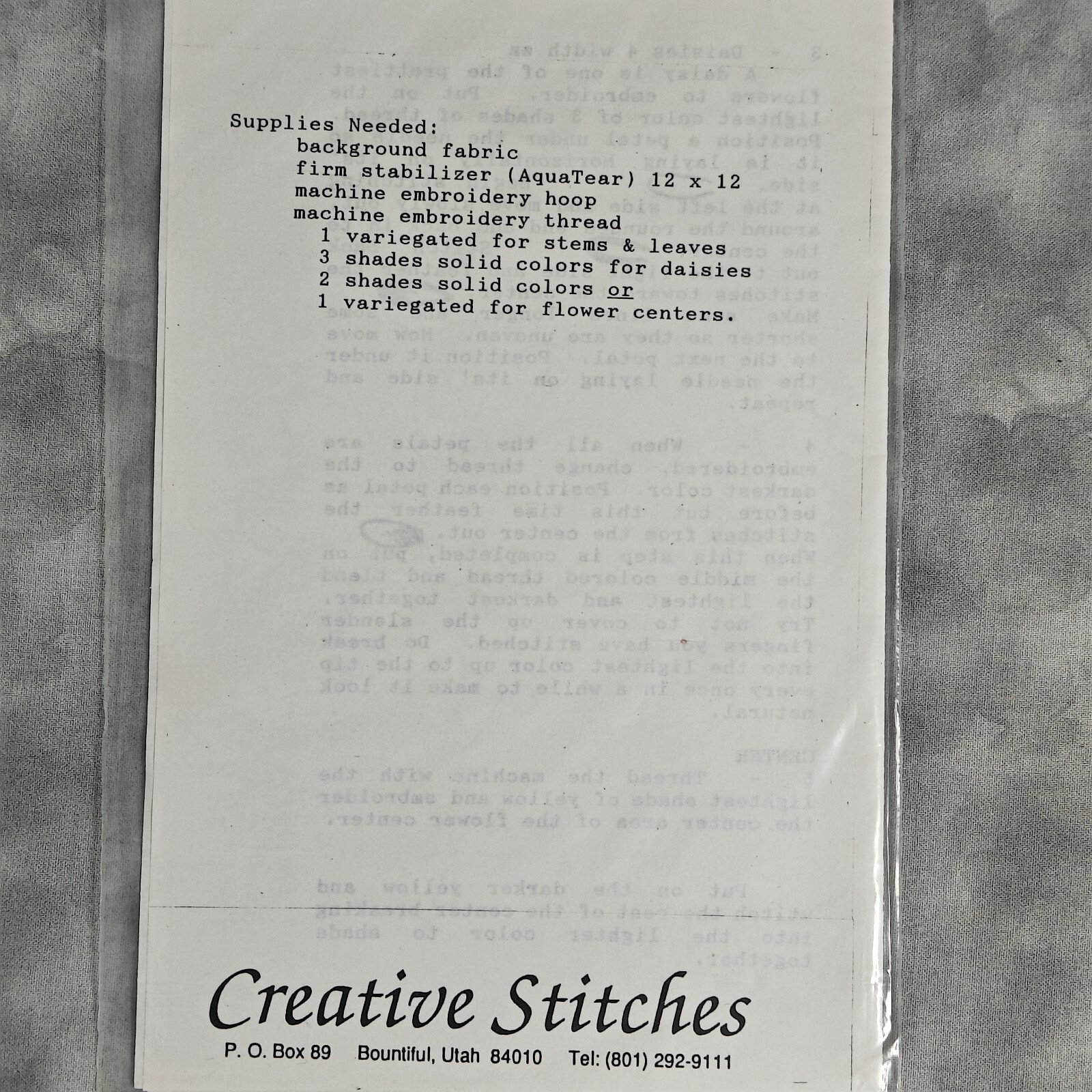 Creative Stitches 🌼 Basic Shading Daisies Embroidery Kit 1995