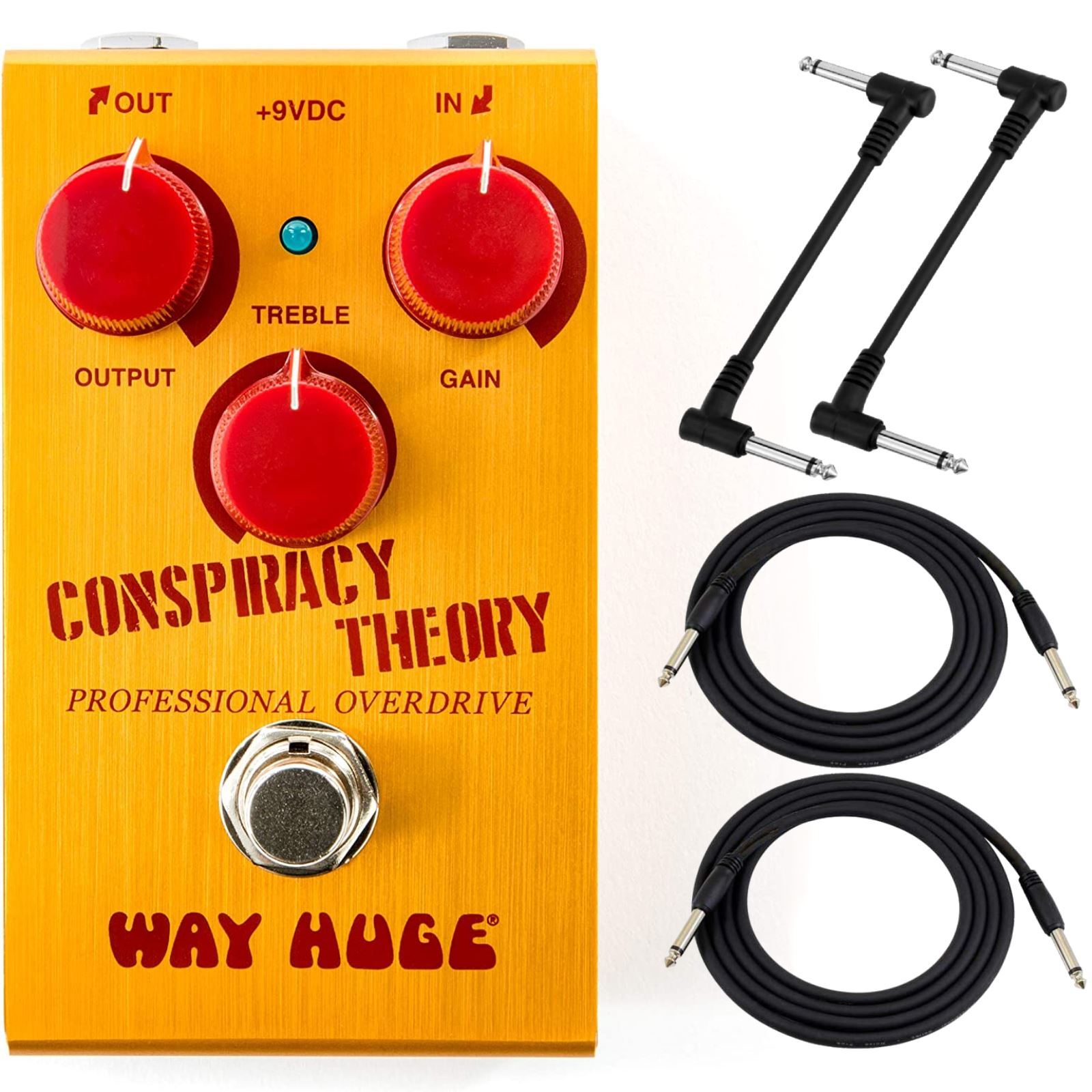 Way Huge Smalls WM20 Conspiracy Theory Professional Overdrive Pedal with Cables