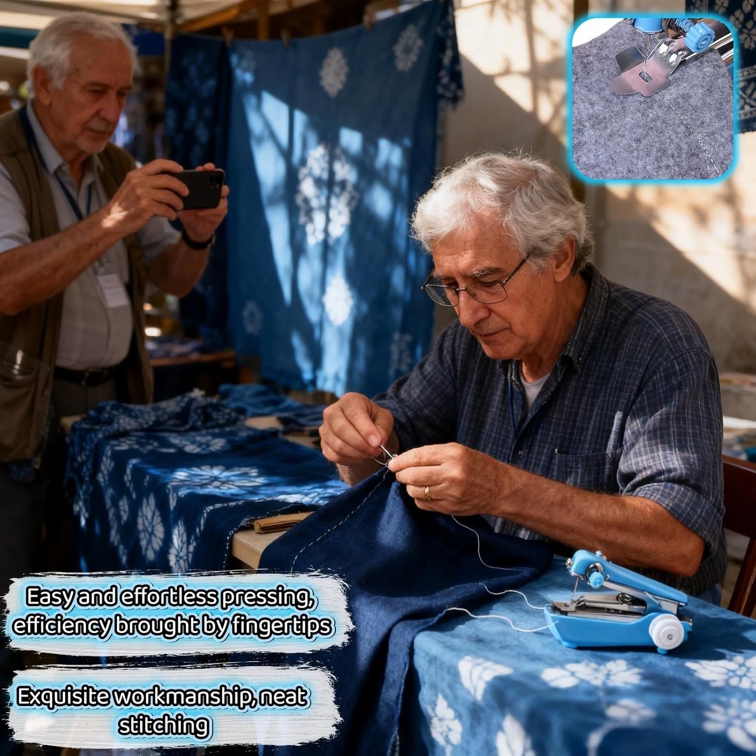 Adjustable Handheld Sewing Machine - Perfect for All Fabrics and Easy Repairs