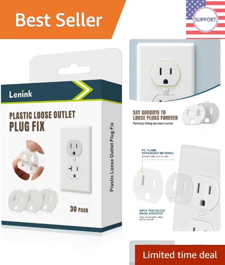 30 Pack Loose Outlet Plug Fix | Polycarbonate Secure Socket Inserts for Safety