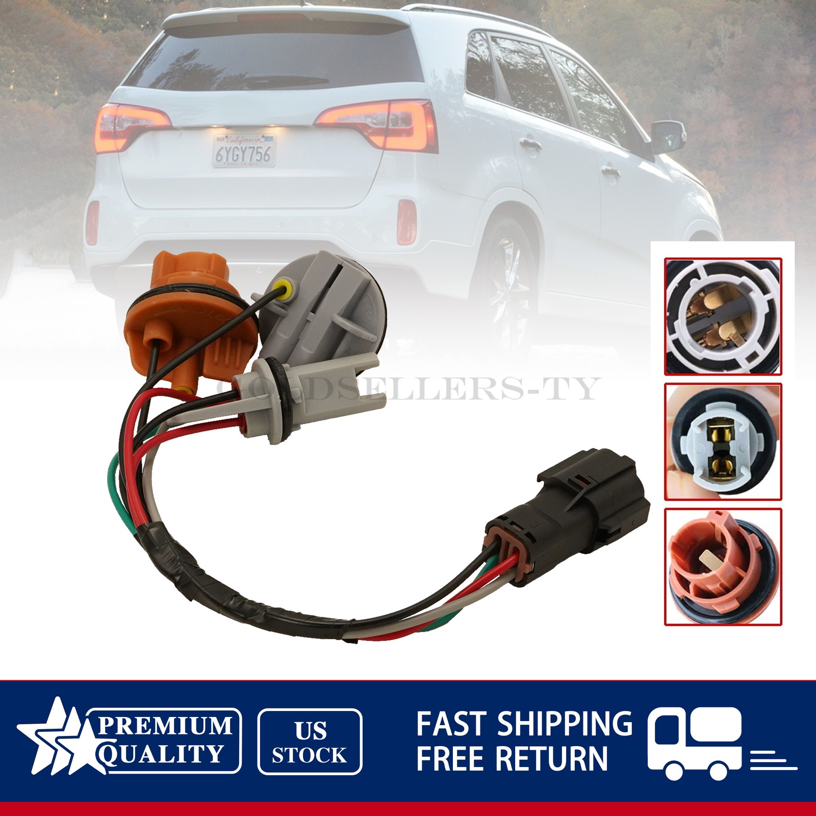 For 2014-2015 Kia Sorento Socket & Wire Tail Light Harness Assembly 92480-1U500