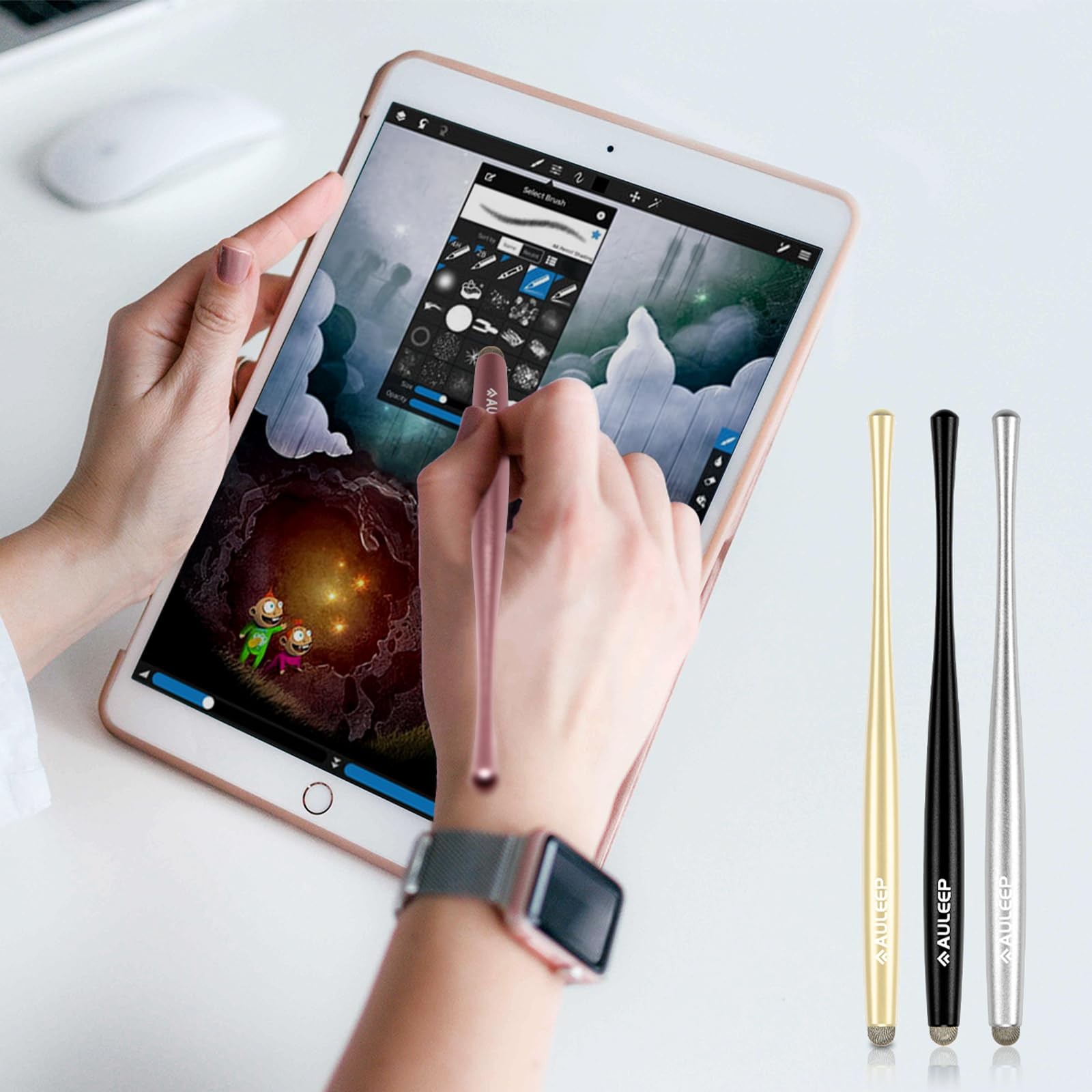 Capacitive Stylus Pens for Touch Screen with 4 Pack 6 Nanofiber Tips Compatib...
