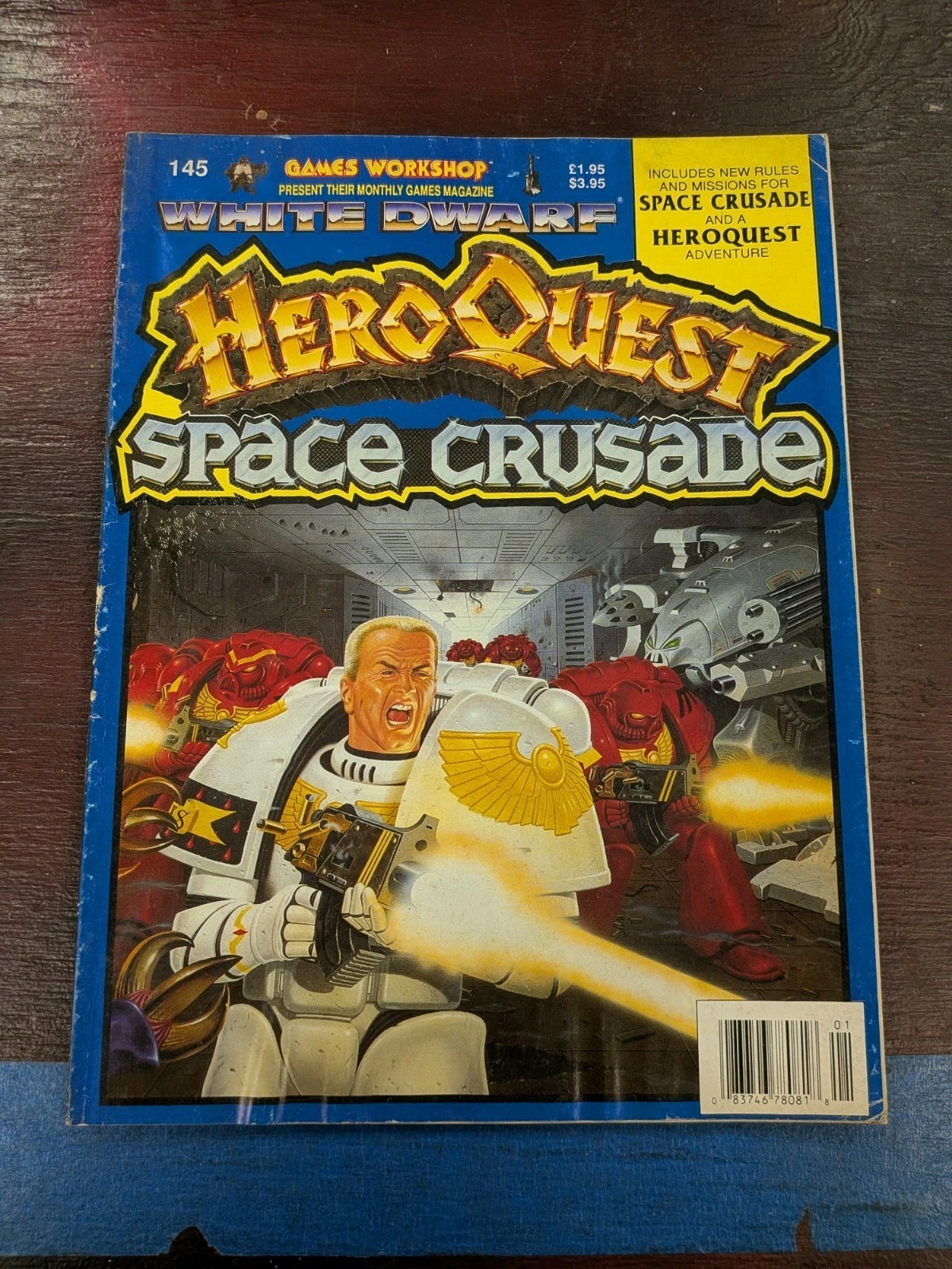 White Dwarf Magazine 145 Hero Quest Adv. Space Crusade Space Marine Wfb Uncut