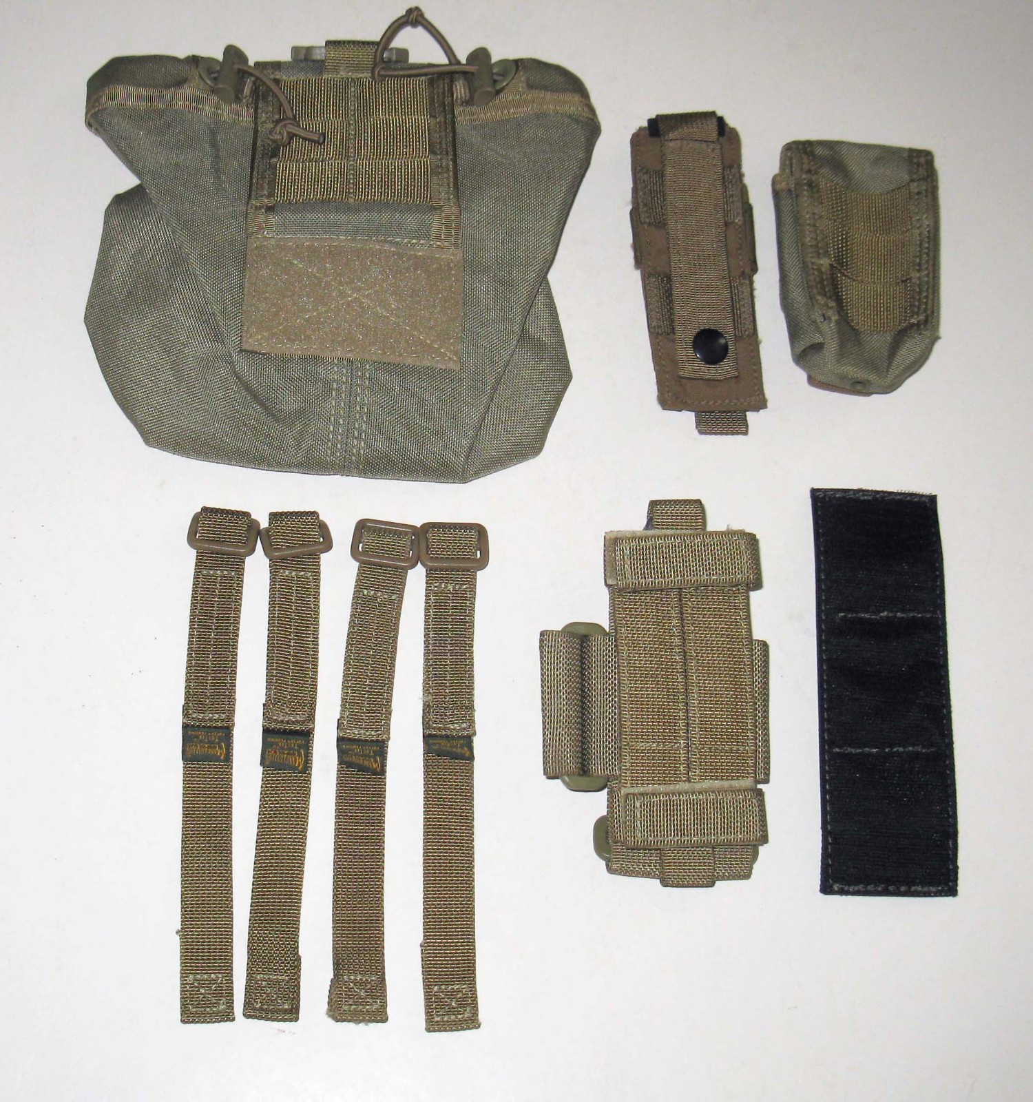 Lot of 4 Maxpedition OD Green Pouches Dump Belt Mag Pouch with 4 Tacties +
