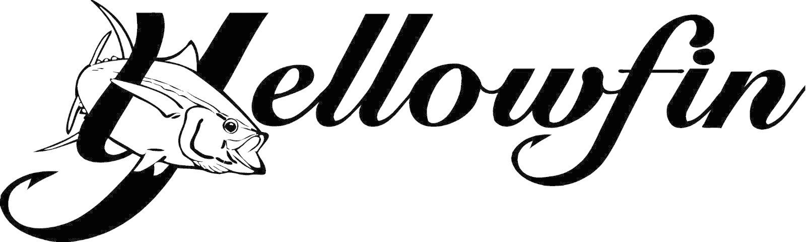 Yellowfin BOAT HULL DECALS GRAPHICS FISH SKIPPER SKI STICKER -3M- 9" x 30" OE