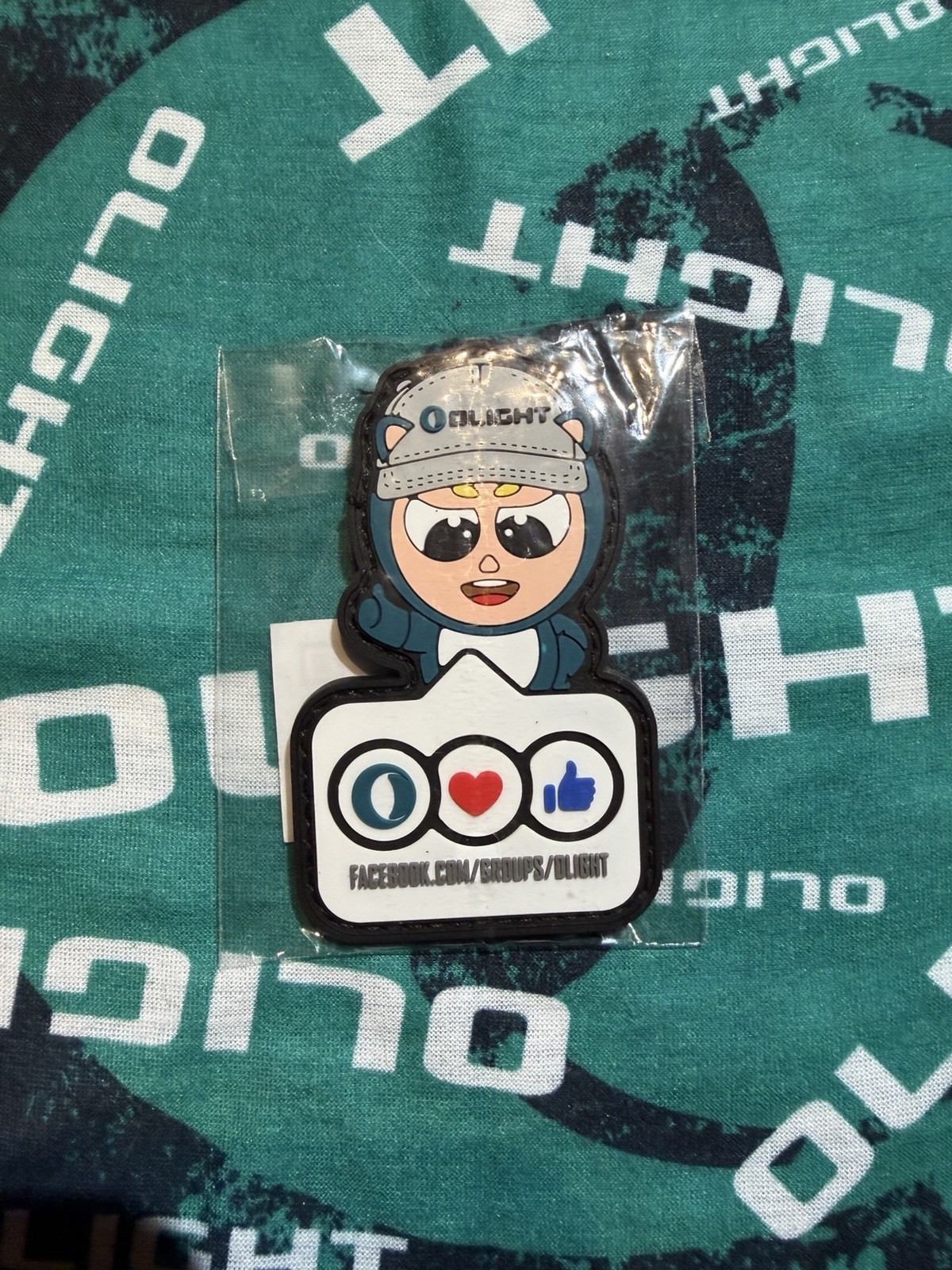 New/Unopened Olight Exclusive Facebook Rubber Hook & Loop Patch 2025 Swag
