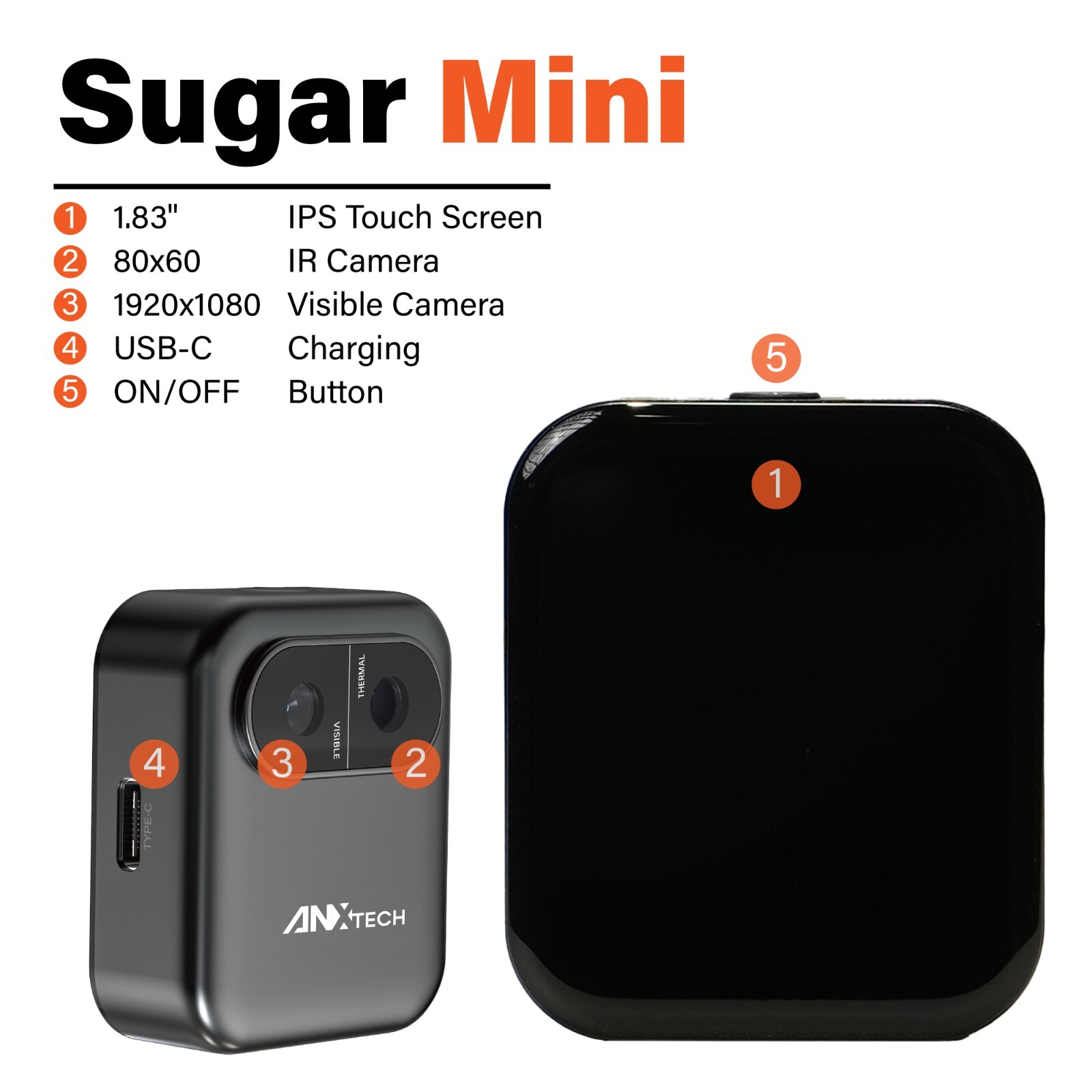 ANXTECH Thermal Imaging Camera Mini Thermal Imager Camera Beginner Gift