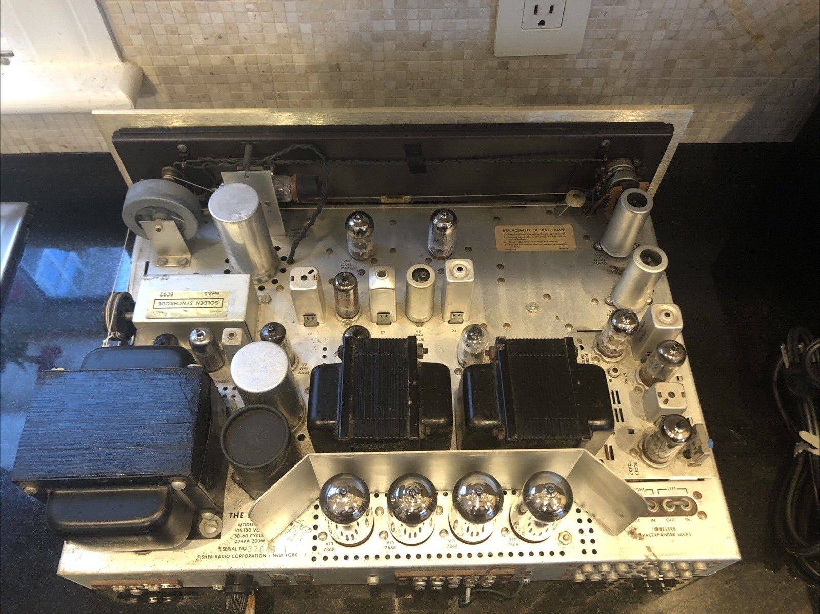 FISHER 400 FM Multiplex Tube Receiver Amplifier Perfect Working Condition #37648