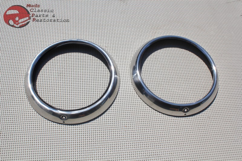 Headlight Headlamp Stainless Steel Bezels O Rings Clips Chevy Car Truck Pickup