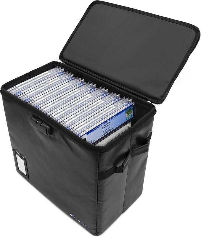 Graded Comic Book Storage Bin Fits 30 Slabs Fire Resistant Lockable Dividers