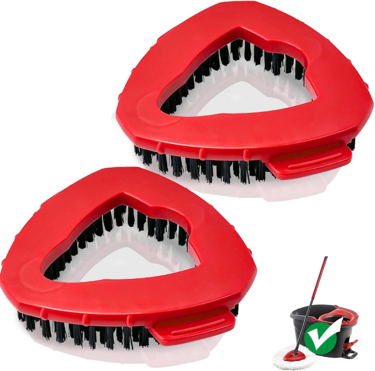 2 Pack Spin Scrub Brush Replacement Heads - Durable Stiff Bristles for Kitche...