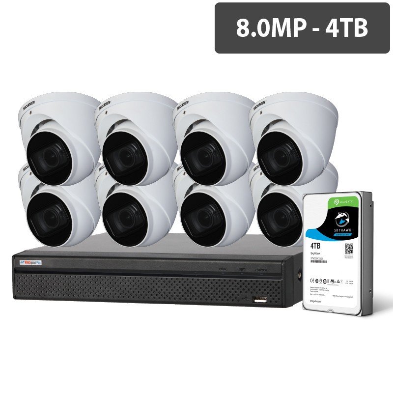 WATCHGUARD Compact 16 Channel 8.0MP HDCVI Surveillance Kit (8 x Motorised