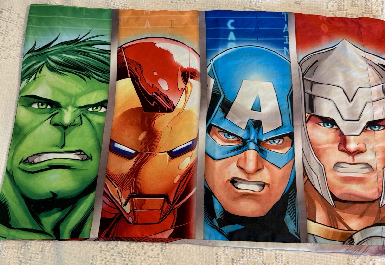 Marvel Avengers Standard Pillowcase Reversible Ironman Hulk Captain America Thor