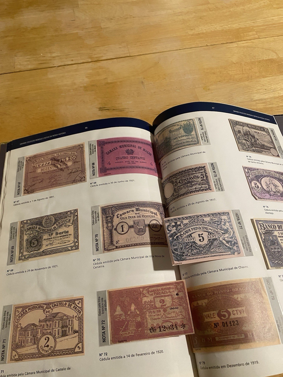 Specimen Banknote Album: Banknote Samples from Portugal